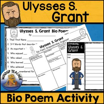 Preview of Ulysses S. Grant Biography Poem Activity and Writing Paper