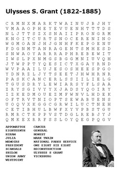 Preview of Ulysses S  Grant Word Search