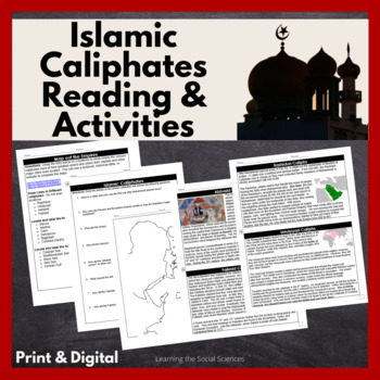 Preview of Islamic Caliphates or Muslim Empires Reading & Activities: Print and Digital