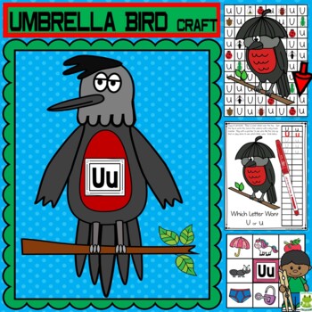 Letter Uu Craft/Umbrella Bird Craft/Alphabet Crafts/Alphabet Games/Letter  Sheets