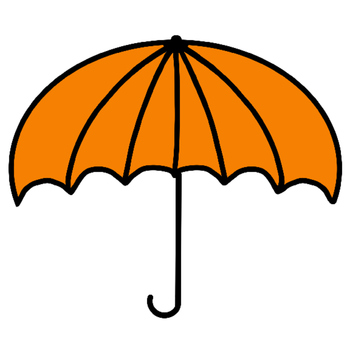 orange umbrella clip art