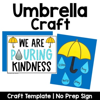 Preview of Umbrella Craft | Spring Bulletin Board
