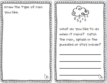 Umbrella Glyph with Literacy and Math Activities for April | TpT