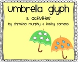 Umbrella Glyph with Literacy and Math Activities for April