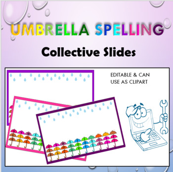 Preview of Umbrella spelling interactive PowerPoint