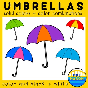 Umbrellas Clipart by MKE Mason | TPT