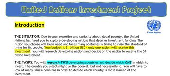 Preview of United Nations Investment Project -  Eradicating Extreme Global Poverty