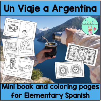 Preview of Un Viaje a Argentina: Printable Book and Coloring Pages for Elementary Spanish