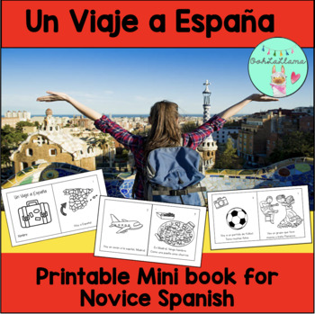 Preview of Un Viaje a España/ Spain Trip Printable Mini book in Simple Spanish