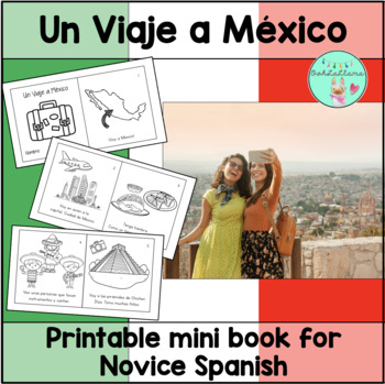 Preview of Un Viaje a México/ Mexico Trip Printable Mini book in Simple Spanish