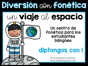 Preview of Spanish Phonics Center for Diphthongs - Centro de diptongos de i