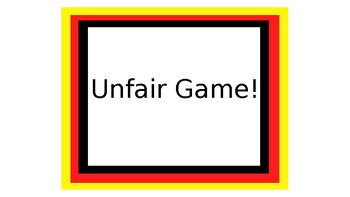 Preview of UnFair Game! Regular Verb version 1