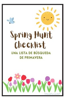 Preview of Una Lista de Búsqueda de Primavera/ Spring Hunt Checklist