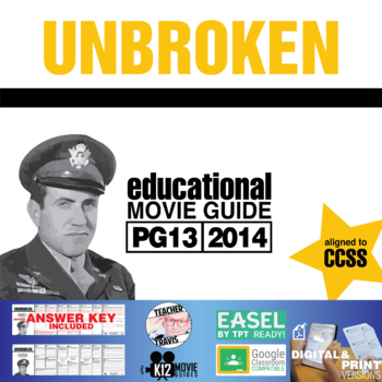 Preview of Unbroken Movie Guide | Questions | Worksheet | Google Slides (PG13 - 2014)