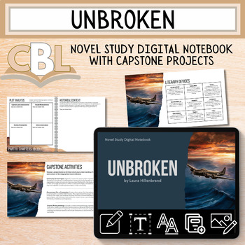 Preview of Unbroken: Novel Study Digital Notebook