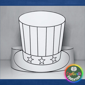 Uncle Sam Hat Craft for Kindergarten (Presidents, Fourth, Memorial,  Election)