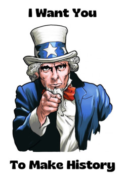 Preview of Uncle Sam US History Classroom Printable Poster