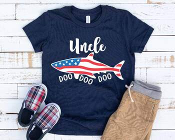 Uncle Shark Usa Flag Svg Doo Doo Doo Ather S Day Papa Family 4th Of July 1449s