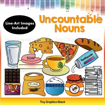 Preview of Uncountable to Countable Nouns Clip Art