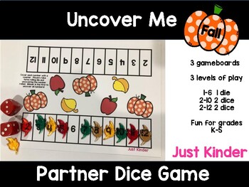 Preview of Uncover Me A Fall Dice Game