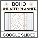 Undated Boho Digital Teacher Planner | Google Slides Plann