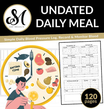 Preview of Undated Daily Meal Planner Printable