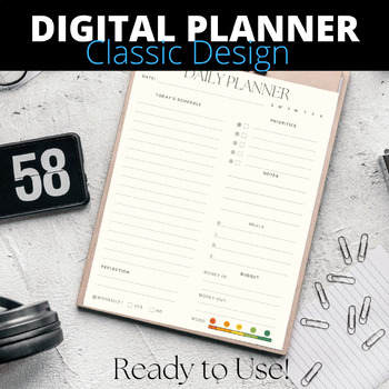 Preview of Undated Daily, Weekly, Monthly, & Yearly Digital Planner