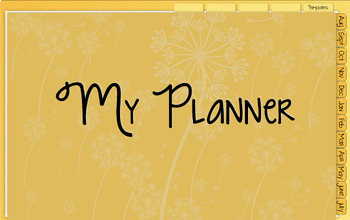 Preview of Undated Dandilion / Bee Digital (or Printable) Planner for teachers