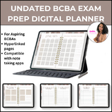 Undated Digital BCBA Exam Study Planner