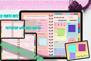 Preview of Undated Digital Planner 365 daily planner