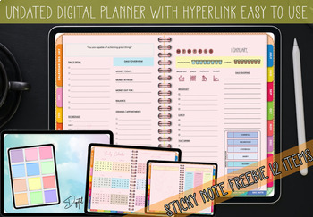 Preview of Undated Digital Planner 365 daily planner