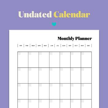 undated monthly calendar 1 pdf page 85 x 11 daily