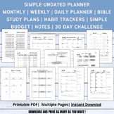 Reusable New Year Calendar Planner | Bible Study | Track H