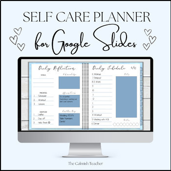 Preview of Undated Self-Care Planner for Google Slides