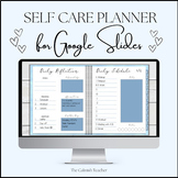 Undated Self-Care Planner for Google Slides (positive & up
