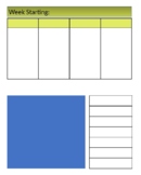 Undated Weekly Planner Template