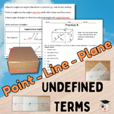 Undefined Terms | Point Line Plane | Intro to Geometry