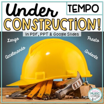 Preview of Under Construction! Interactive TEMPO Review Game - PDF & Google Slides