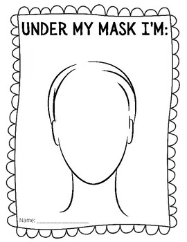 Preview of Under My Mask Back to School Bulletin Board and SEL Activity