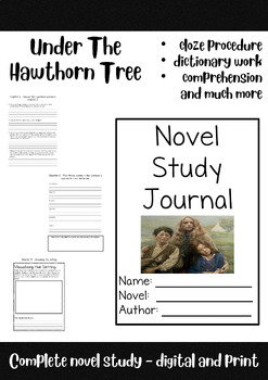 Preview of Novel Study Booklet - Under The Hawthorn Tree