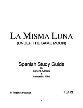 Under The Same Moon Worksheets Teaching Resources Tpt