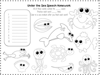 Under The Sea: A Thematic Unit By Simply Speech 