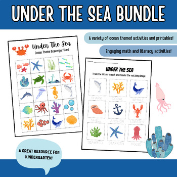 Preview of Under The Sea Ocean Printable Activity Bundle