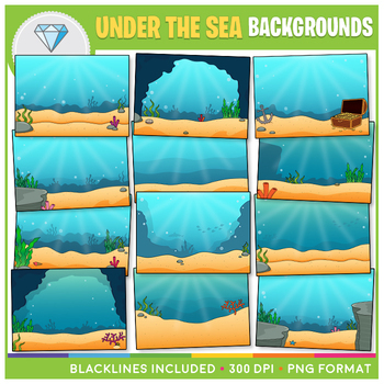 Under The Sea Backgrounds Clip Art For Boom Cards Powerpoint And Slides