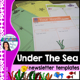 Under The Sea Classroom Theme - Editable Newsletter Templates
