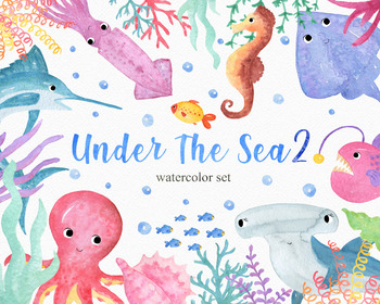Preview of Under The Sea Clipart Vol.2, Watercolor PNG Images