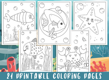 Kids Ocean Themed Coloring Kit — High Note Gifts