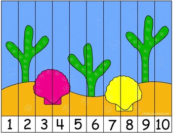Preview of Under The Sea Number Sequence Puzzle