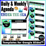 Under The Sea Ocean Daily & Weekly Agenda Template for Goo