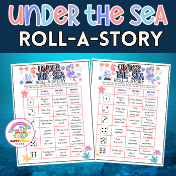 Preview of Under The Sea Roll & Write Story, Summer Creative Writing Centers